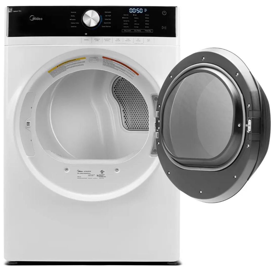 Midea - 8 cu. Ft Electric Dryer in White - MLE52N4AWW