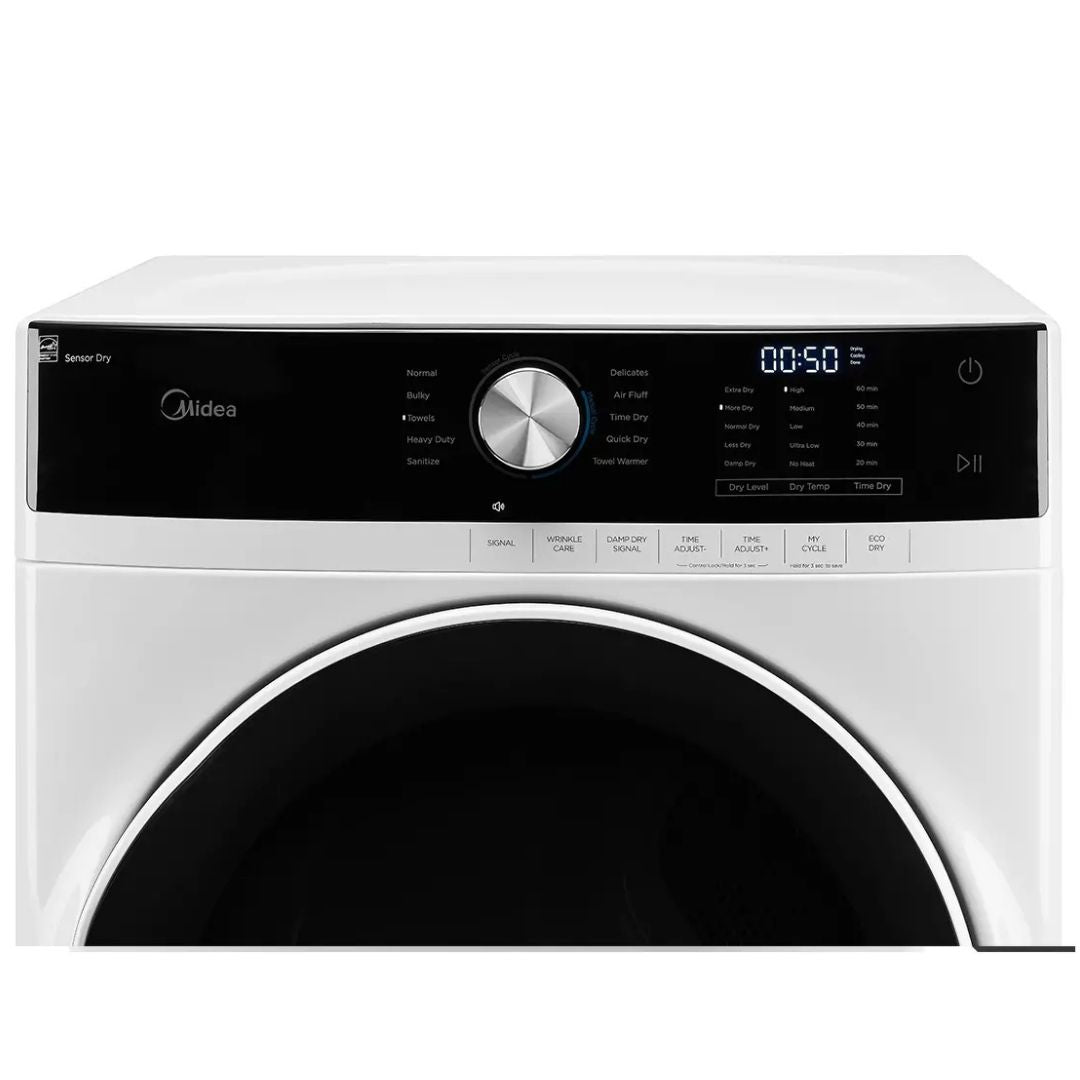 Midea - 8 cu. Ft Electric Dryer in White - MLE52N4AWW