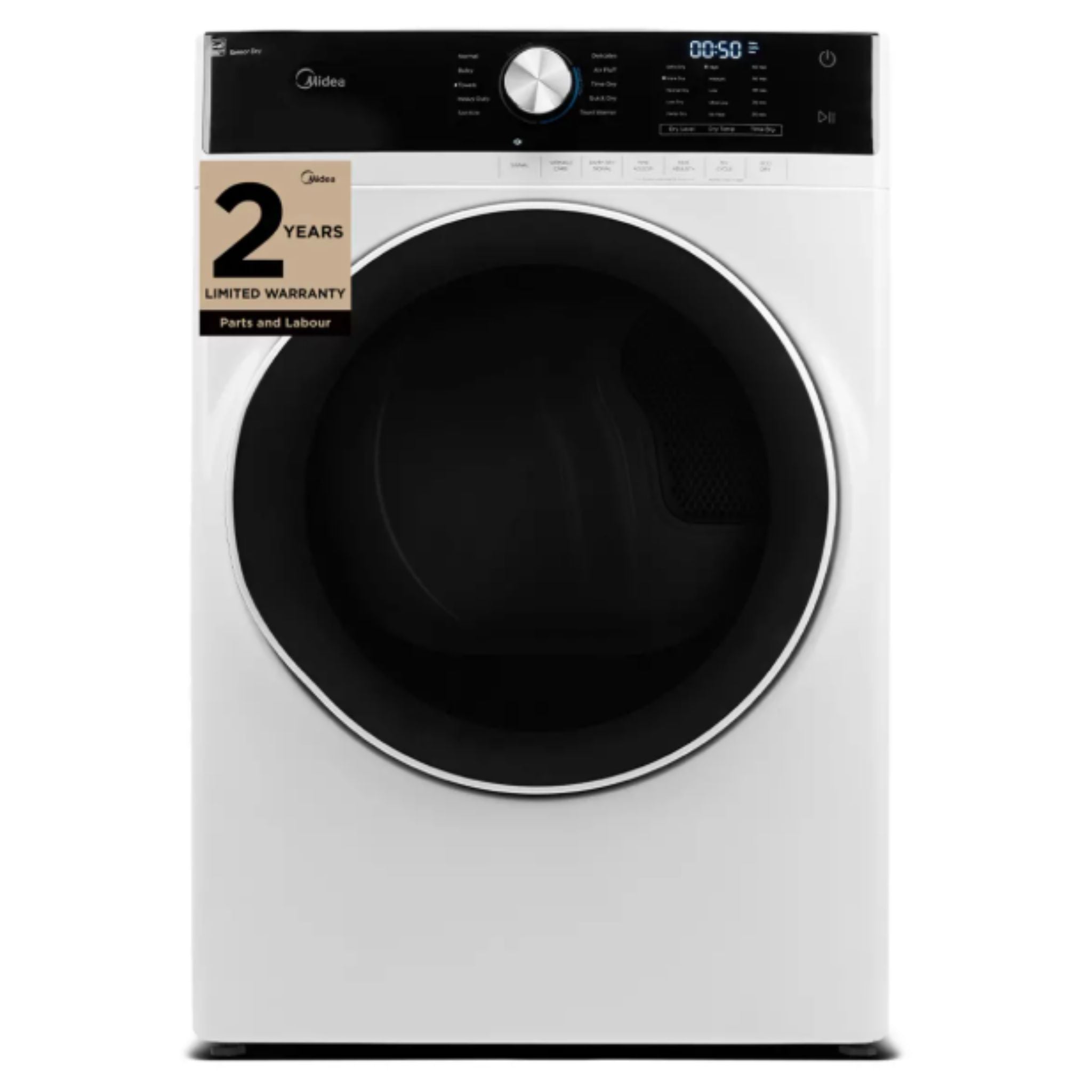 Midea - 8 cu. Ft Electric Dryer in White - MLE52N4AWW