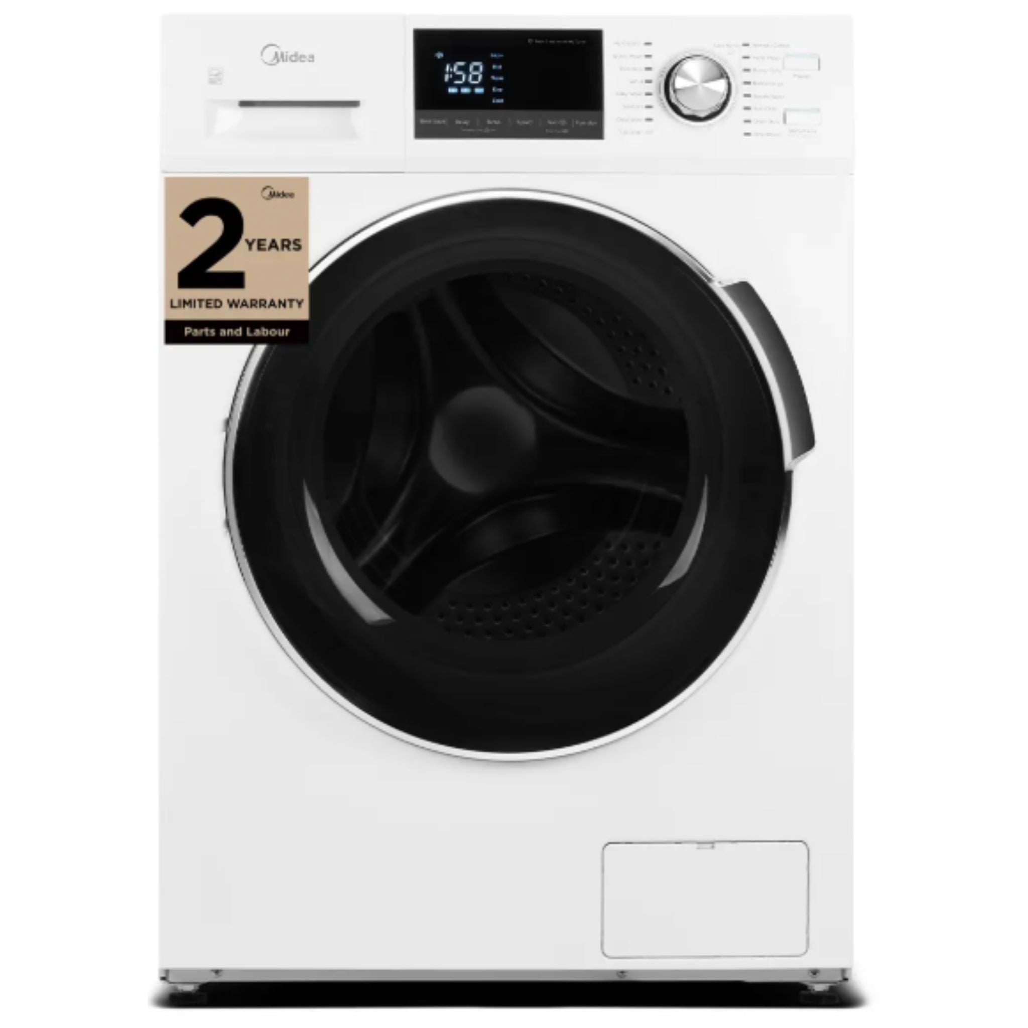 Midea - 3.1 cu. Ft Front Load Washer in White - MLH27N5AWWC