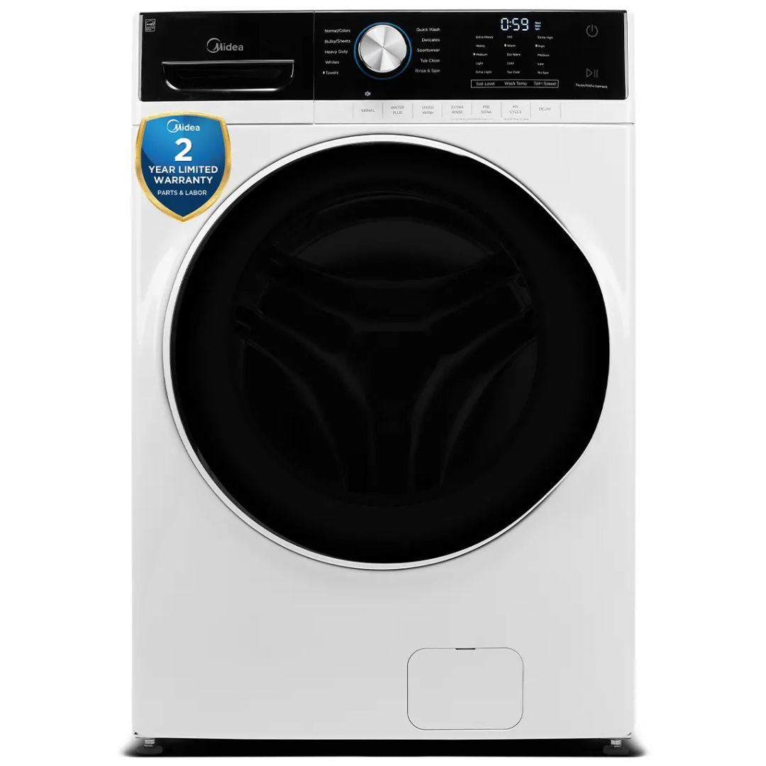 Midea - 5.2 cu. Ft Front Load Washer in White - MLH52N4AWW
