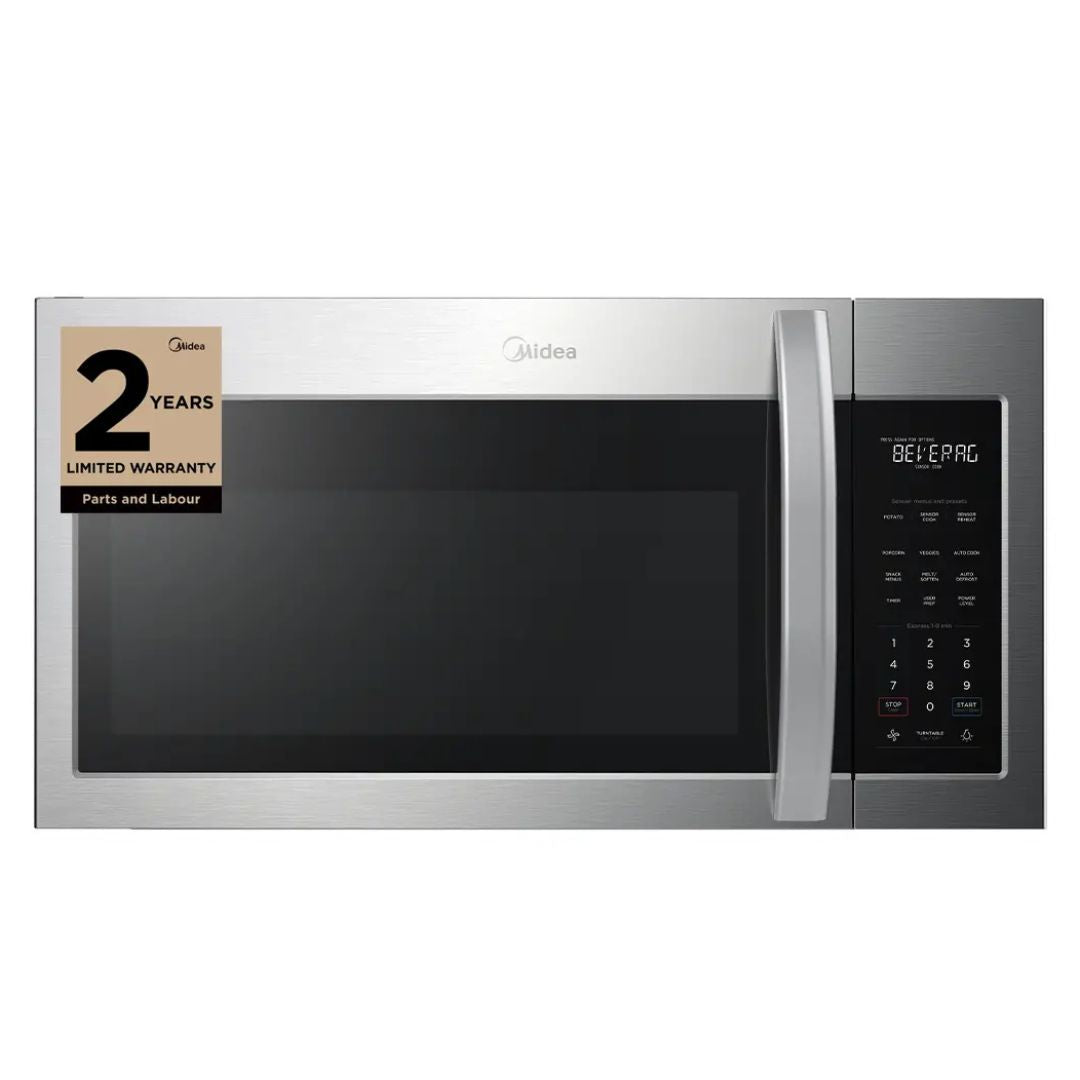 Midea - 1.7 cu. Ft Over the range Microwave in Stainless - MMO17S12ASTC