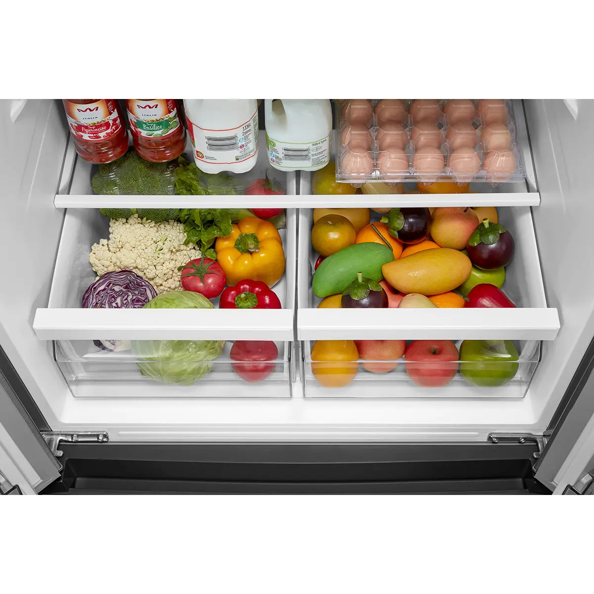 Midea - 29.5 Inch 18.4 cu. ft French Door Refrigerator in Stainless - MRF18B4AST