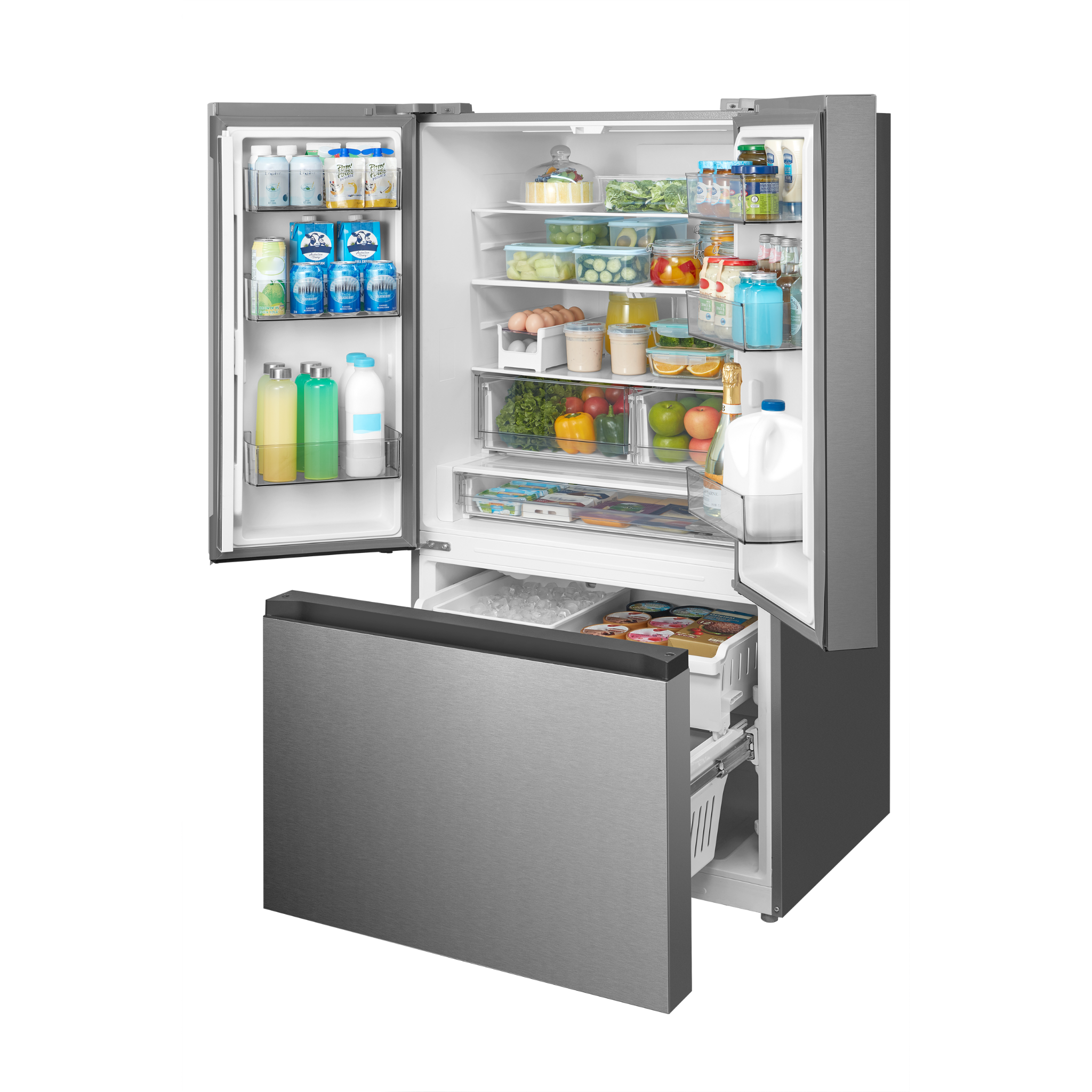 Midea - 33 Inch 22.6 cu. ft French Door Refrigerator in Stainless - MRF23I7AST