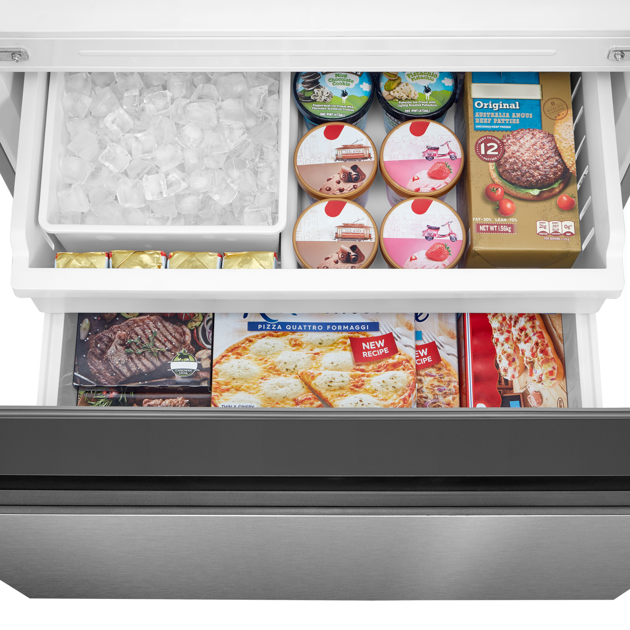 Midea - 33 Inch 22.6 cu. ft French Door Refrigerator in Stainless - MRF23I7AST