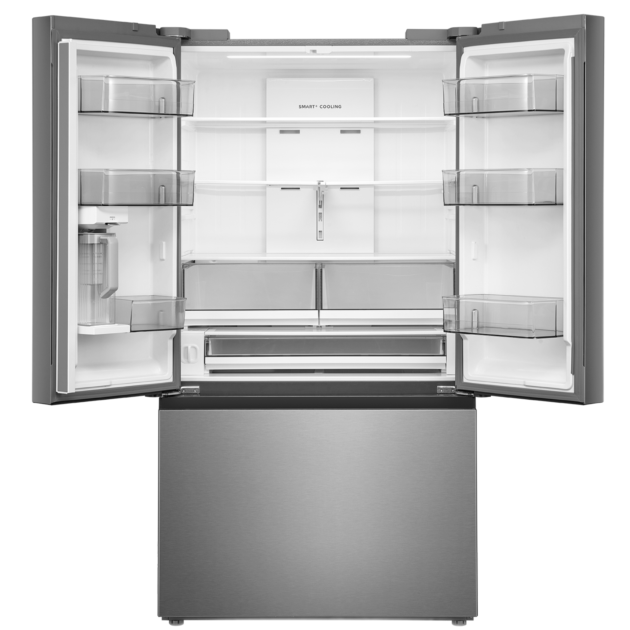 Midea - 36 Inch 26.5 cu. ft French Door Refrigerator in Stainless - MRF27I6BST