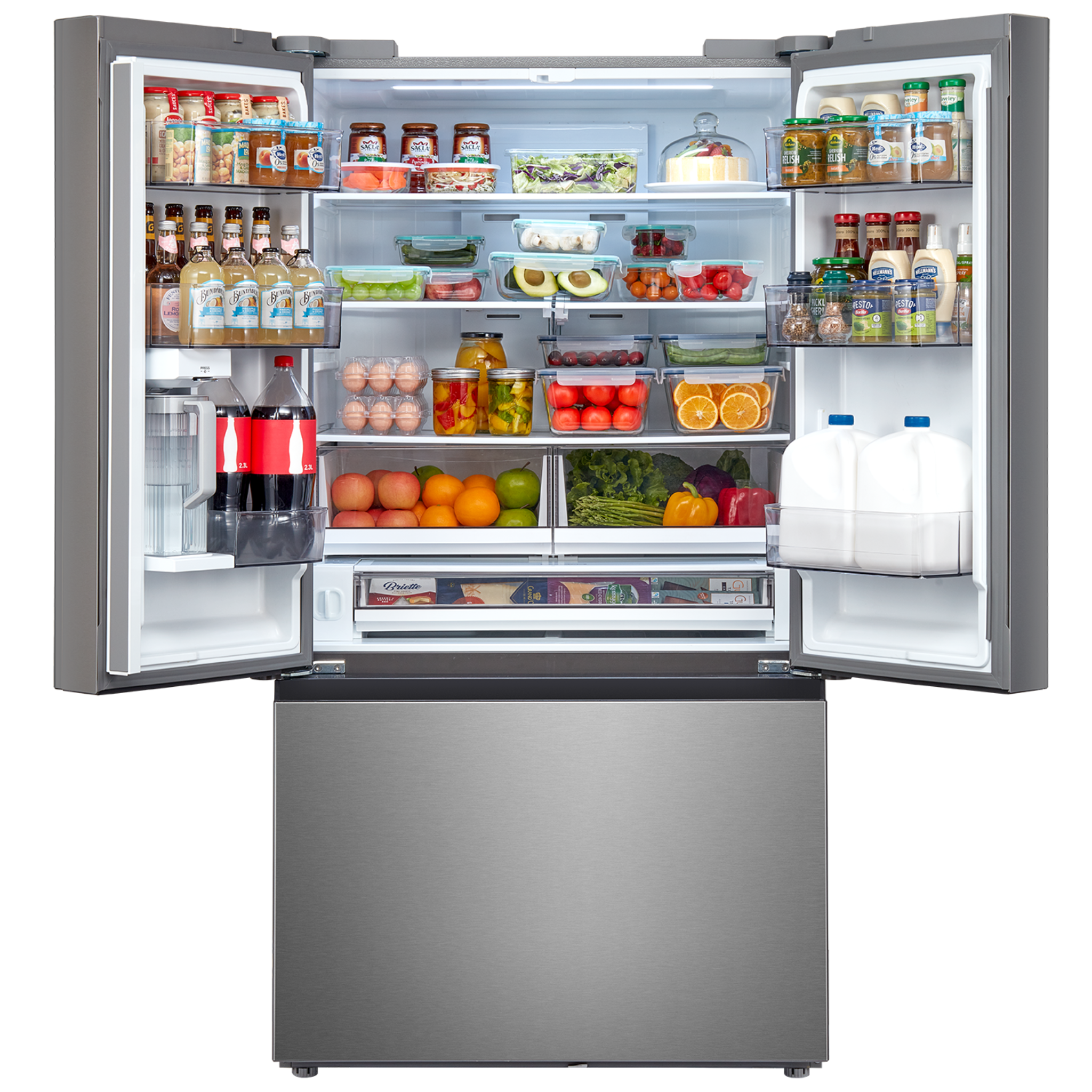 Midea - 36 Inch 26.5 cu. ft French Door Refrigerator in Stainless - MRF27I6BST