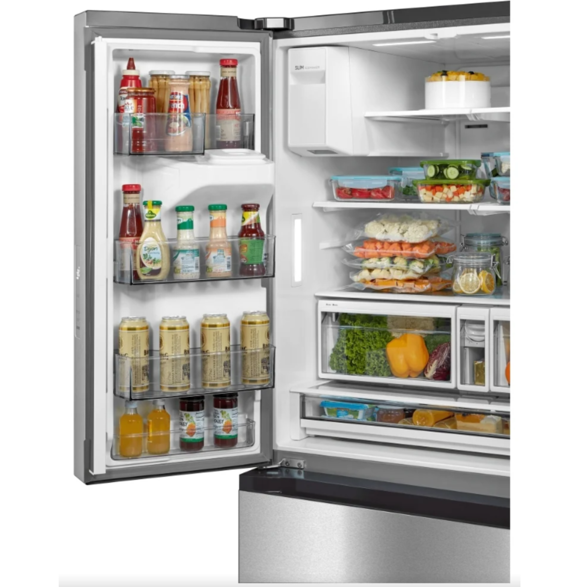 Midea - 36 Inch 29.4 cu. ft French Door Refrigerator in Stainless - MRF29D2AST
