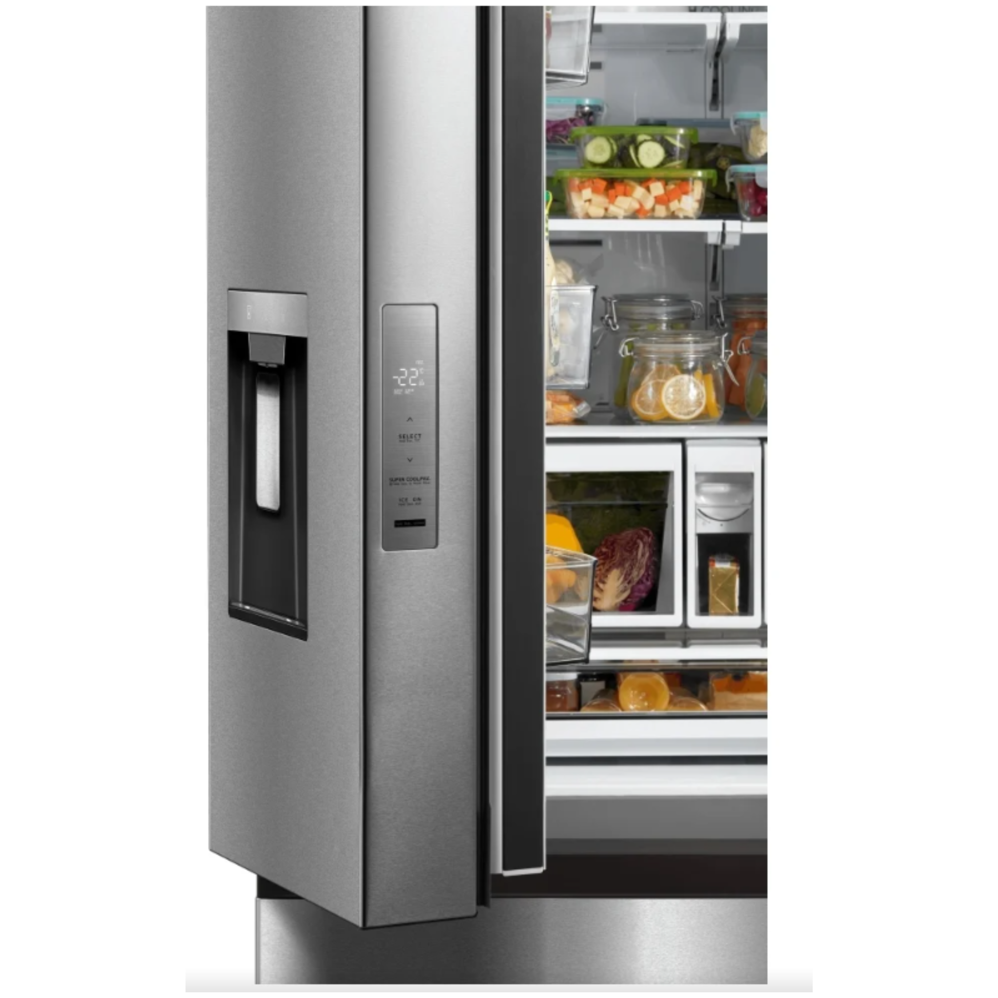 Midea - 36 Inch 29.4 cu. ft French Door Refrigerator in Stainless - MRF29D2AST