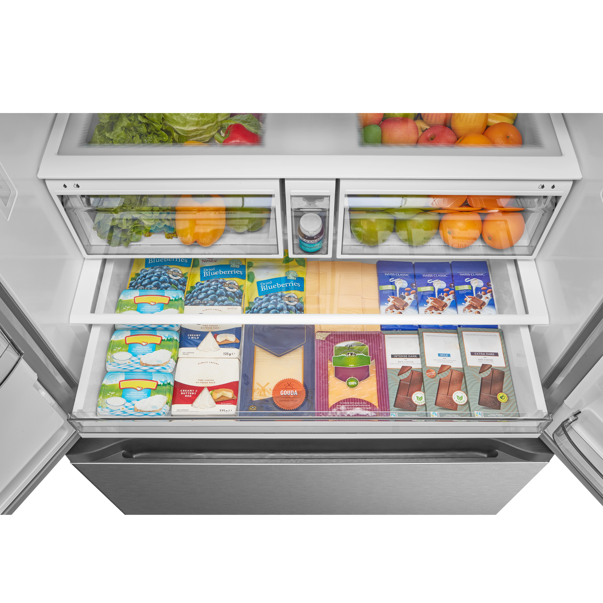 Midea - 36 Inch 28.9 cu. ft French Door Refrigerator in Stainless - MRF29D9BST
