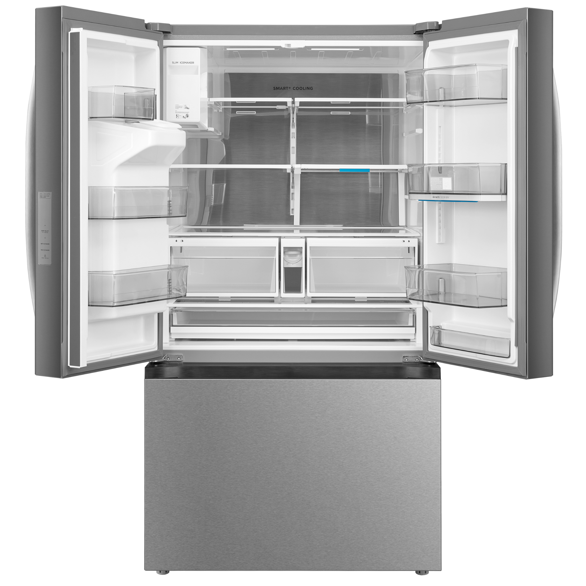 Midea - 36 Inch 28.9 cu. ft French Door Refrigerator in Stainless - MRF29D9BST