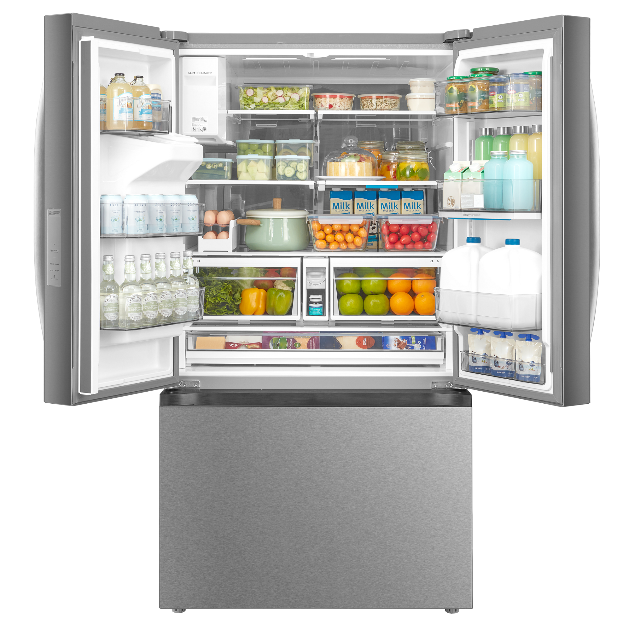 Midea - 36 Inch 28.9 cu. ft French Door Refrigerator in Stainless - MRF29D9BST