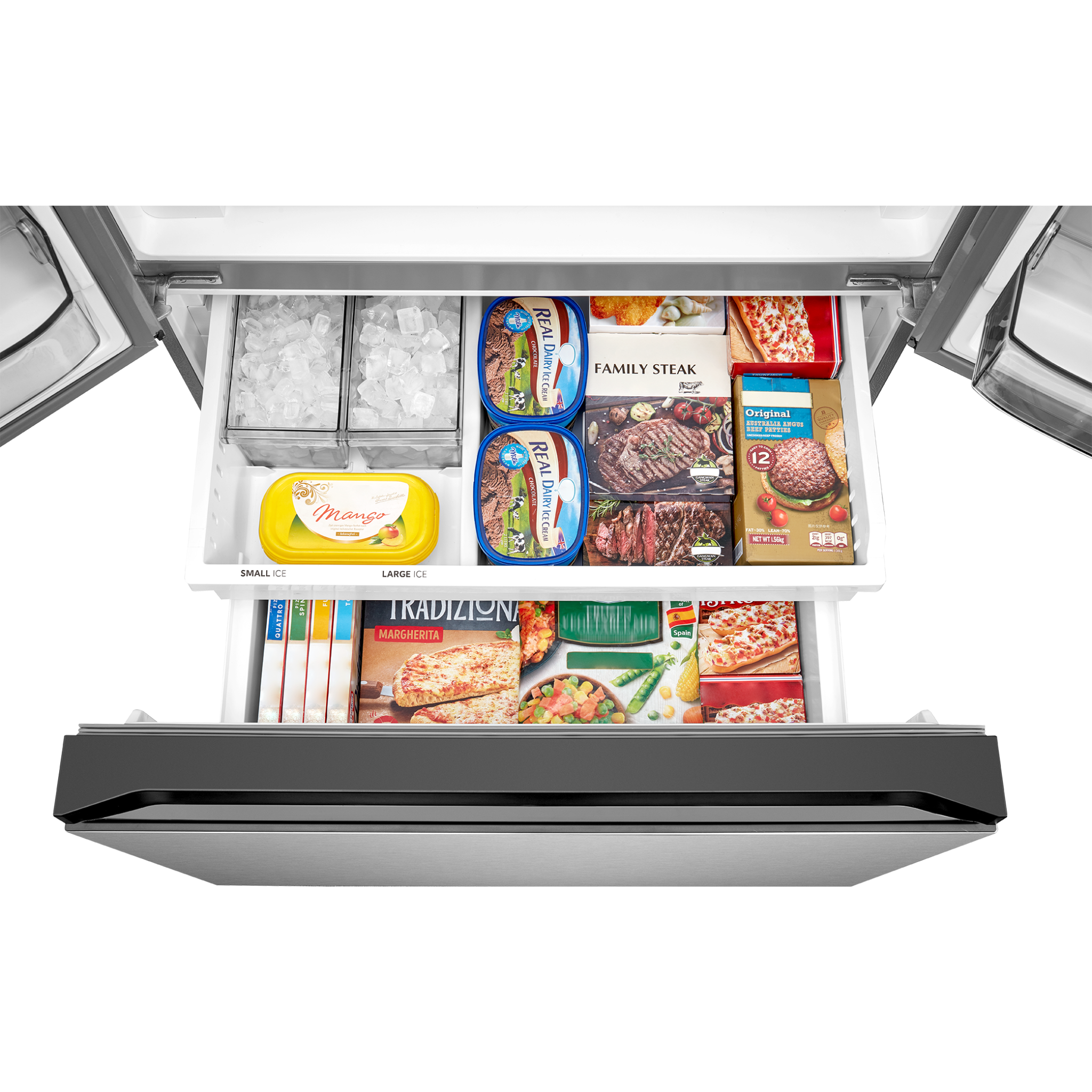 Midea - 36 Inch 31.7 cu. ft French Door Refrigerator in Stainless - MRF32I6BST