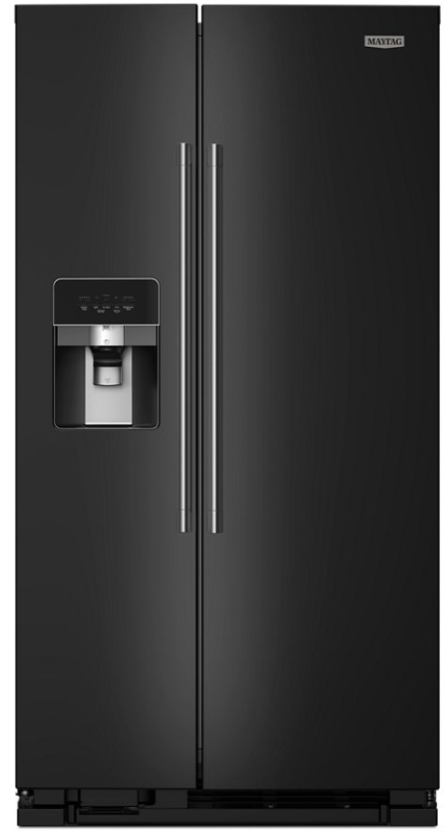 Maytag - 36 Inch 25 cu. ft Side by Side Refrigerator in Black - MRSF4036PB