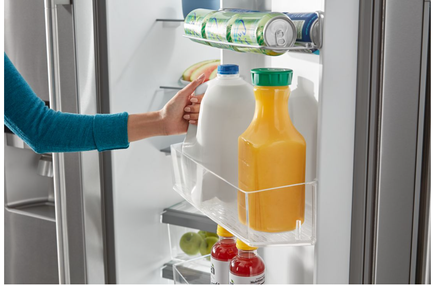 Maytag - 36 Inch 25 cu. ft Side by Side Refrigerator in White - MRSF4036PW