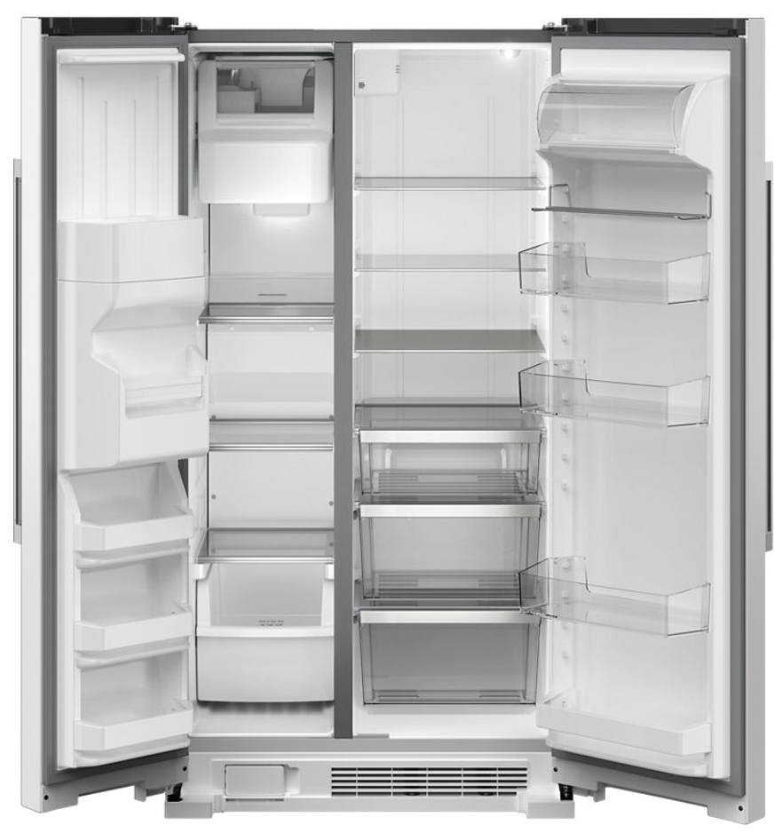 Maytag - 36 Inch 25 cu. ft Side by Side Refrigerator in White - MRSF4036PW