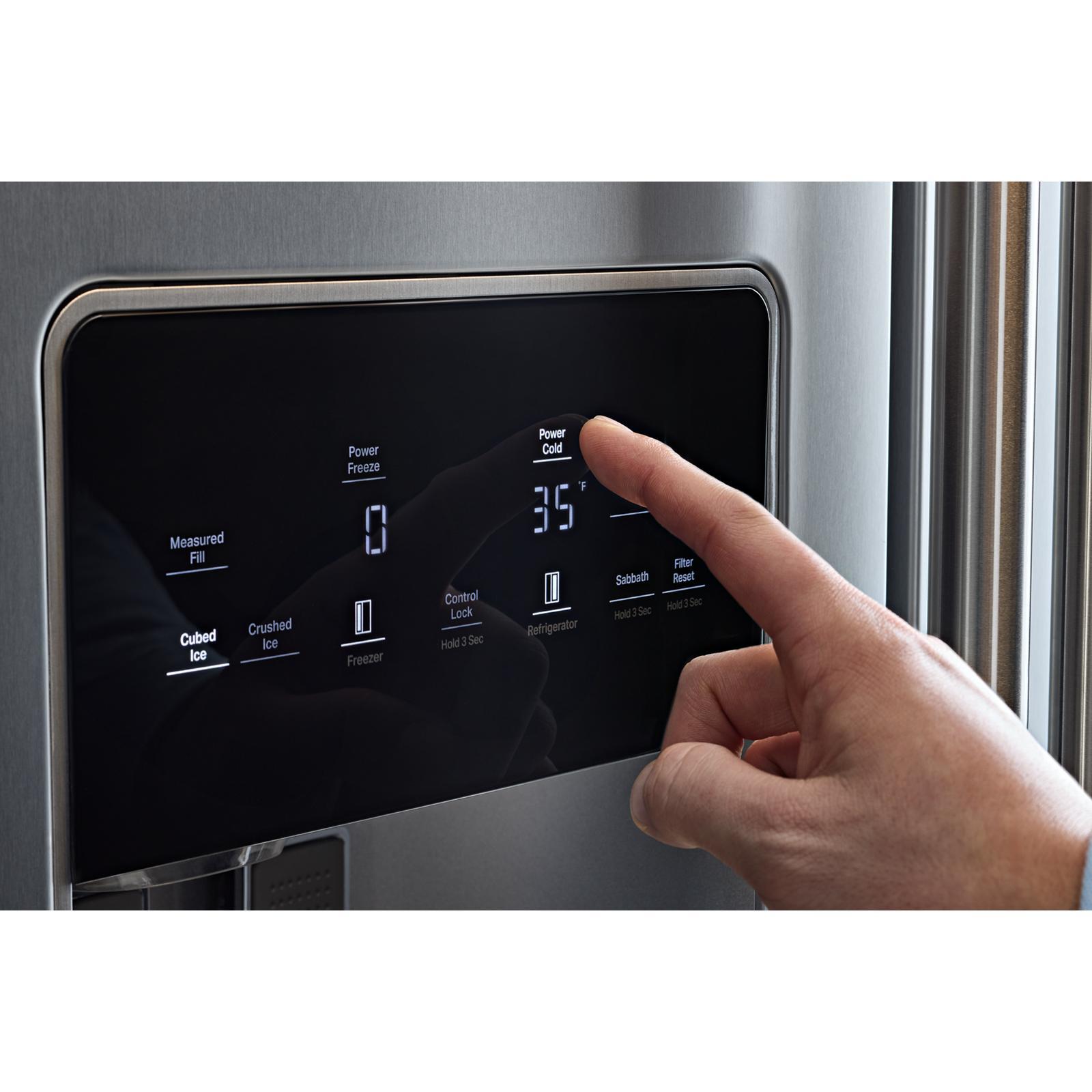 Maytag - 36 Inch 28.3 cu. ft Side by Side Refrigerator in Stainless - MRSF6636RZ