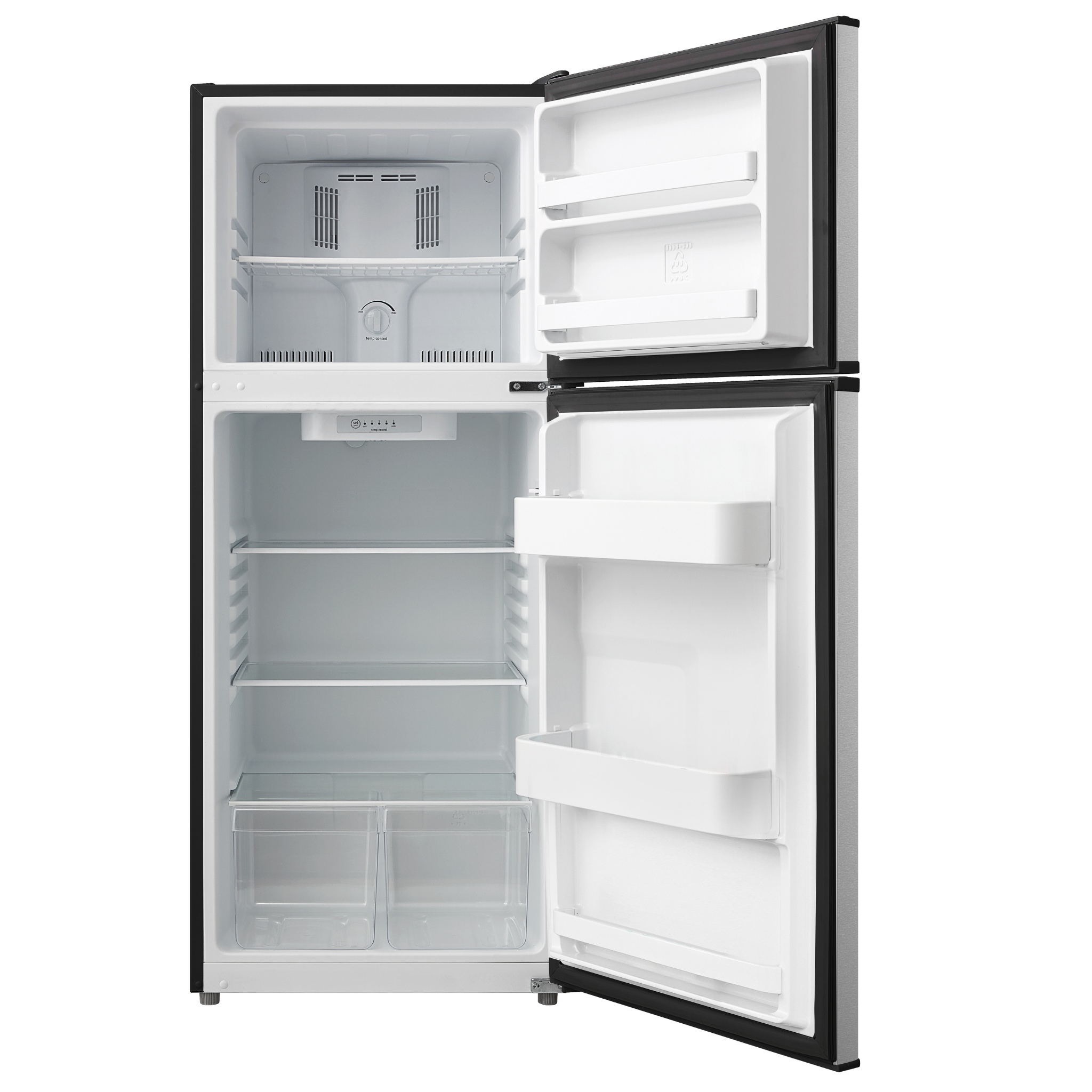 Midea - 24 Inch 11.5 cu. ft Top Mount Refrigerator in Stainless - MRT12B2AST