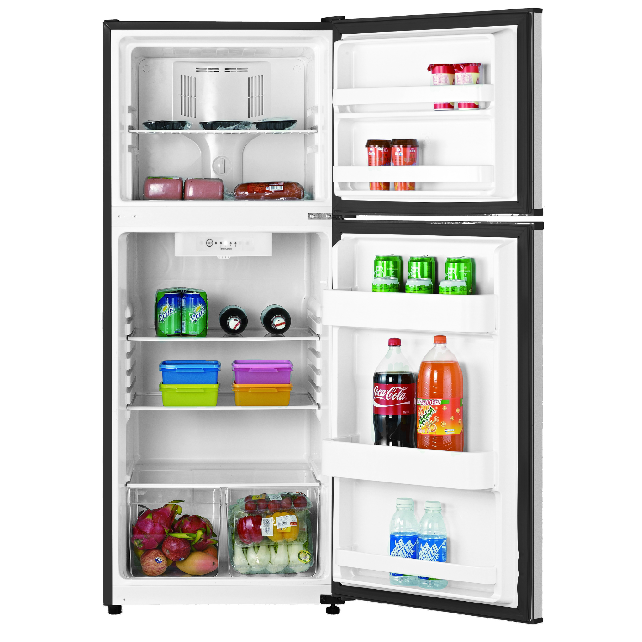 Midea - 24 Inch 11.5 cu. ft Top Mount Refrigerator in Stainless - MRT12B2AST
