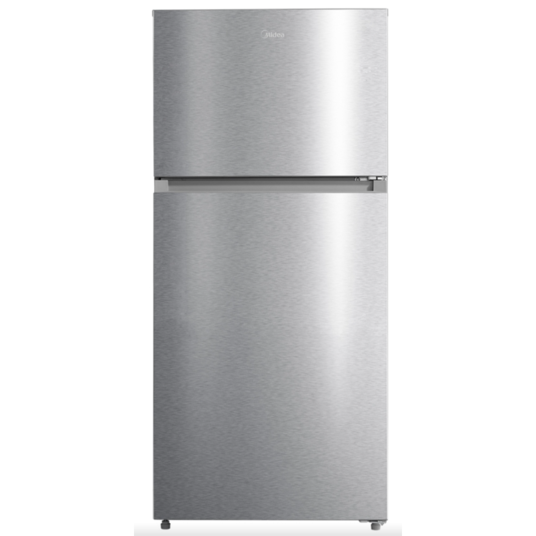 Midea - 27.5 Inch 14.2 cu. ft Top Mount Refrigerator in Stainless - MRT14D2BST