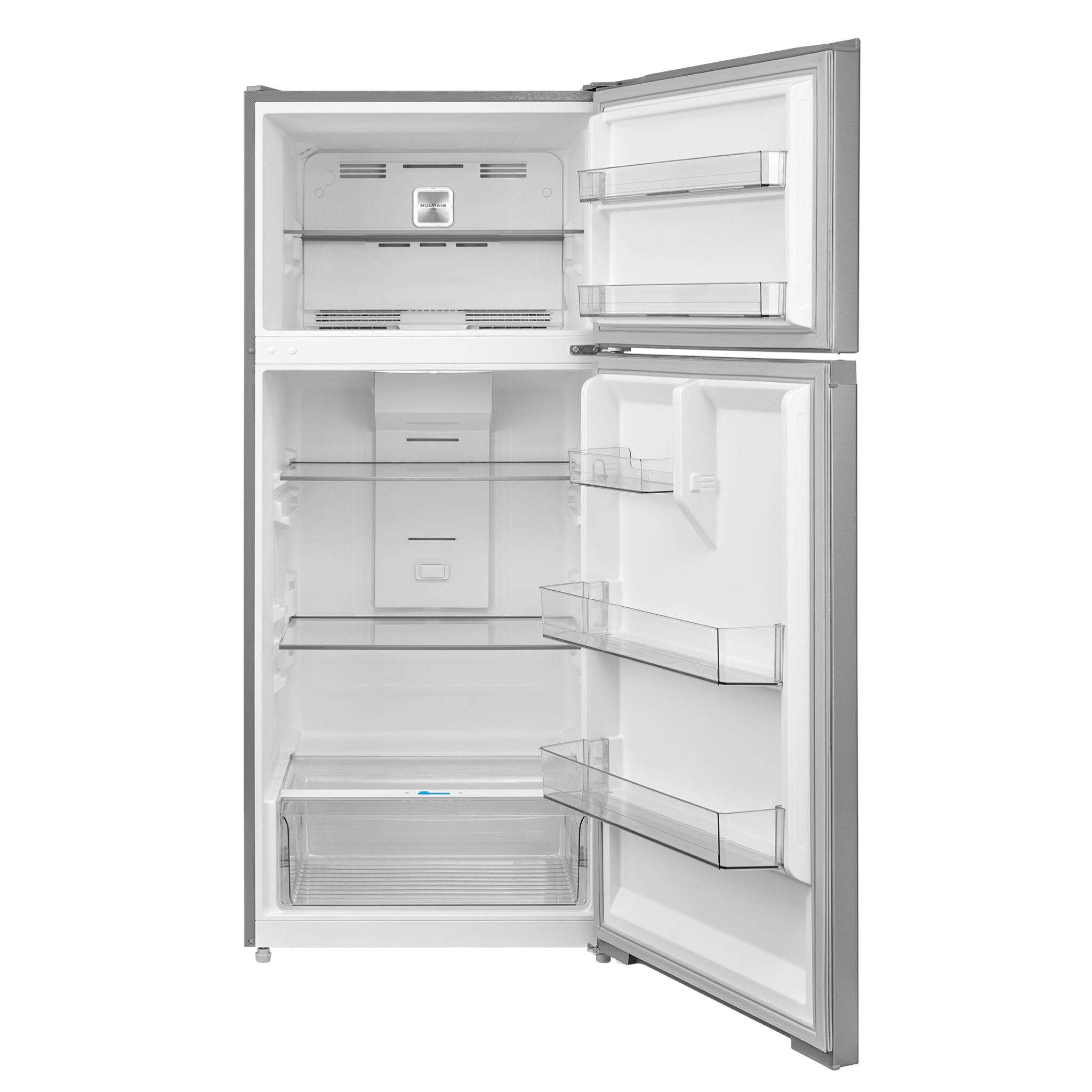 Midea - 27.5 Inch 16.1 cu. ft Top Mount Refrigerator in Stainless - MRT16D2BST