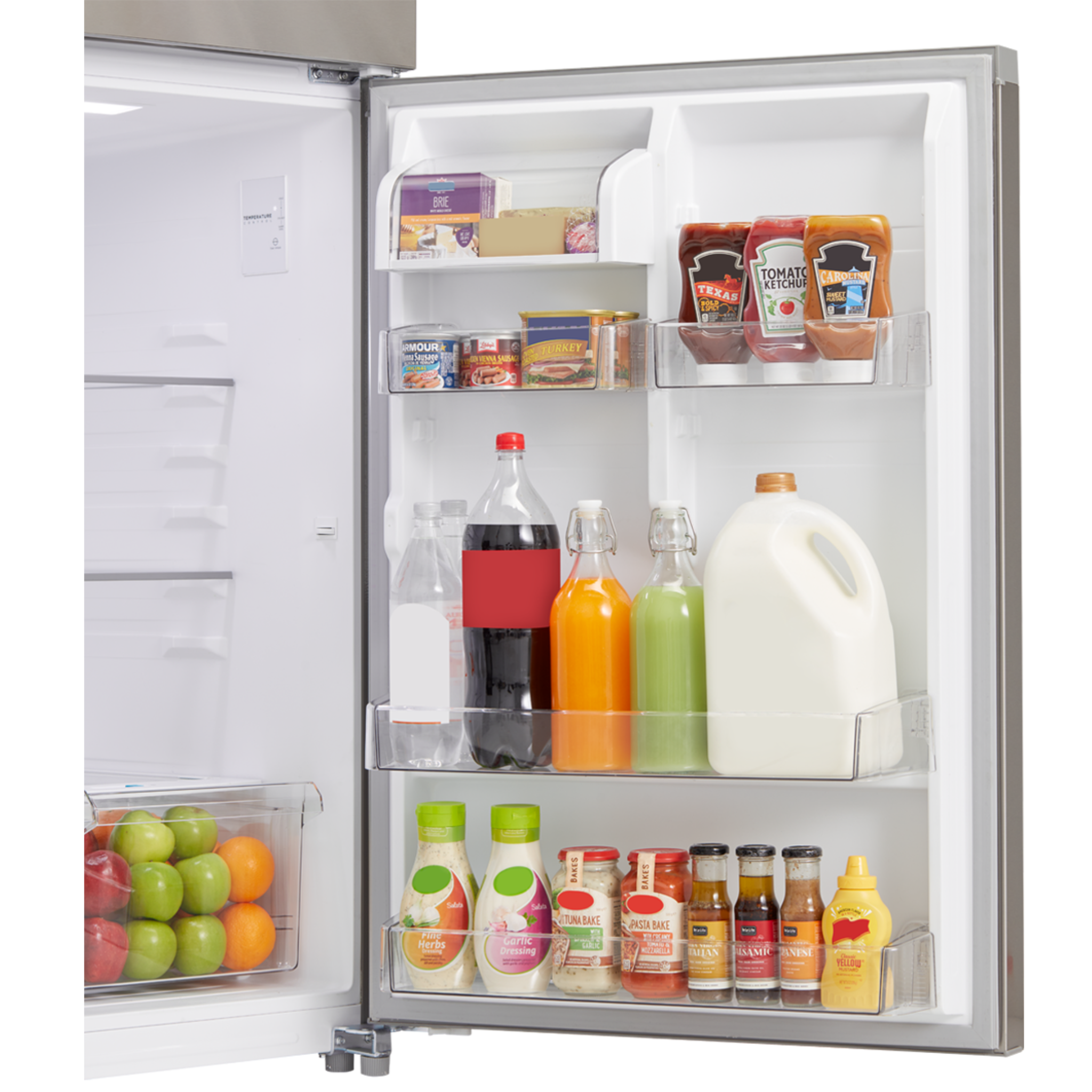 Midea - 30 Inch 18.1 cu. ft Top Mount Refrigerator in Stainless - MRT18D3BST