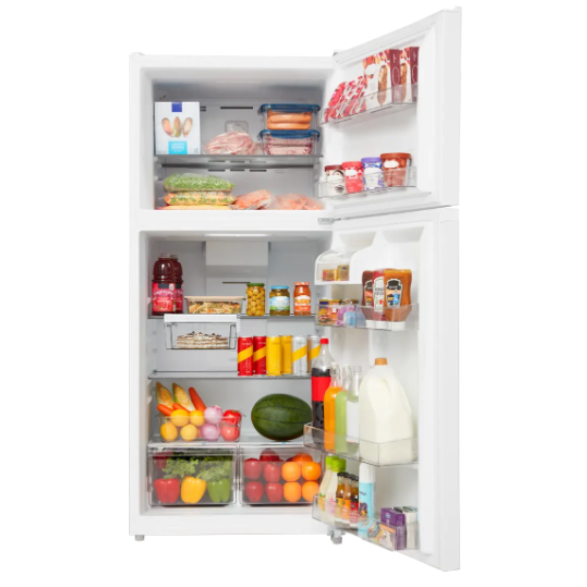 Midea - 30 Inch 18 cu. ft Top Mount Refrigerator in White - MRT18D3BWW