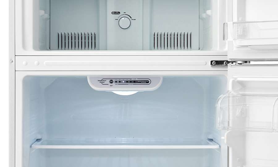 Midea - 29.5 Inch 18 cu. ft Top Mount Refrigerator in White - MRT18S4AWW