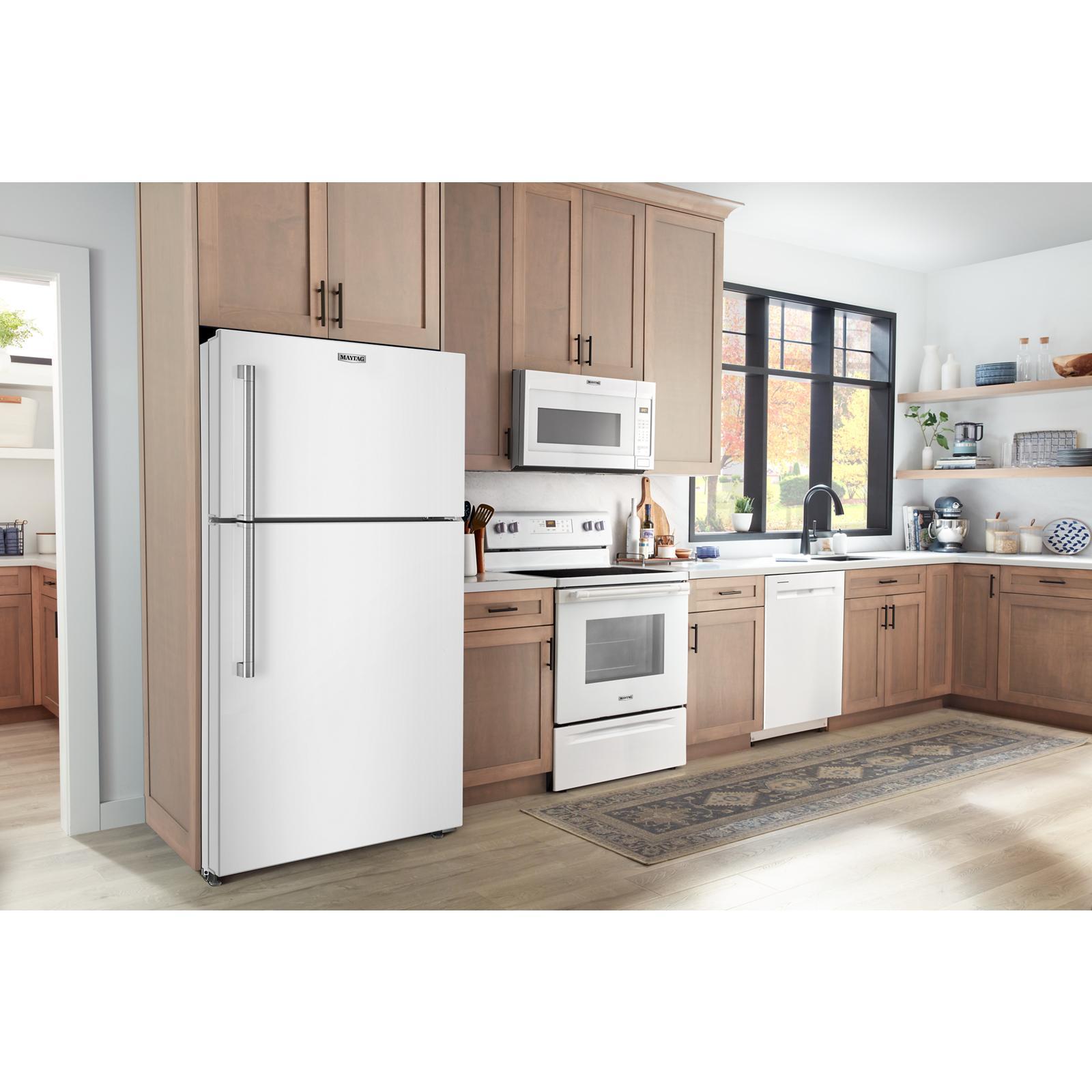 Maytag - 30 Inch 19.3 cu. ft Top Mount Refrigerator in White - MRTX5119SW