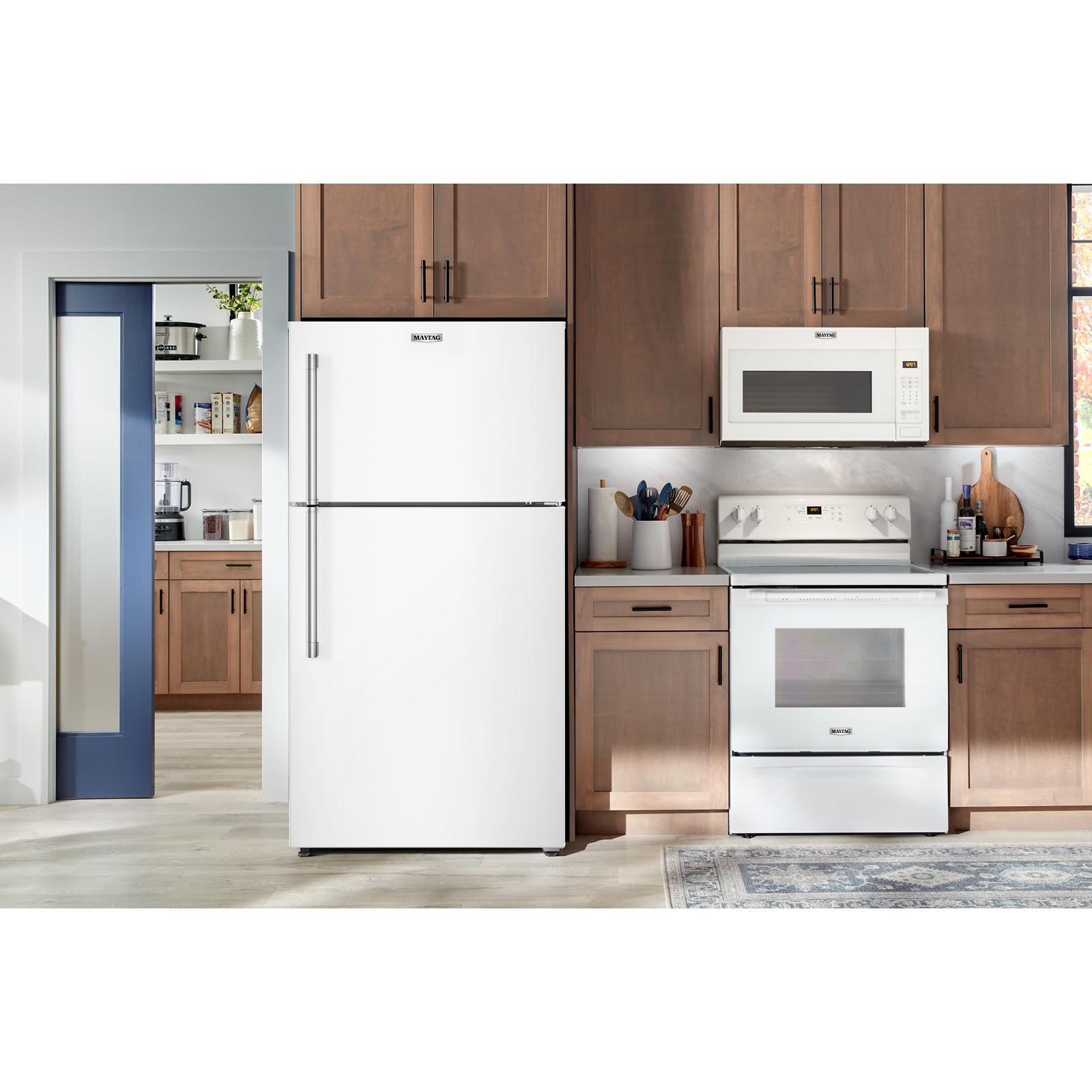 Maytag - 30 Inch 19.3 cu. ft Top Mount Refrigerator in White - MRTX5119SW