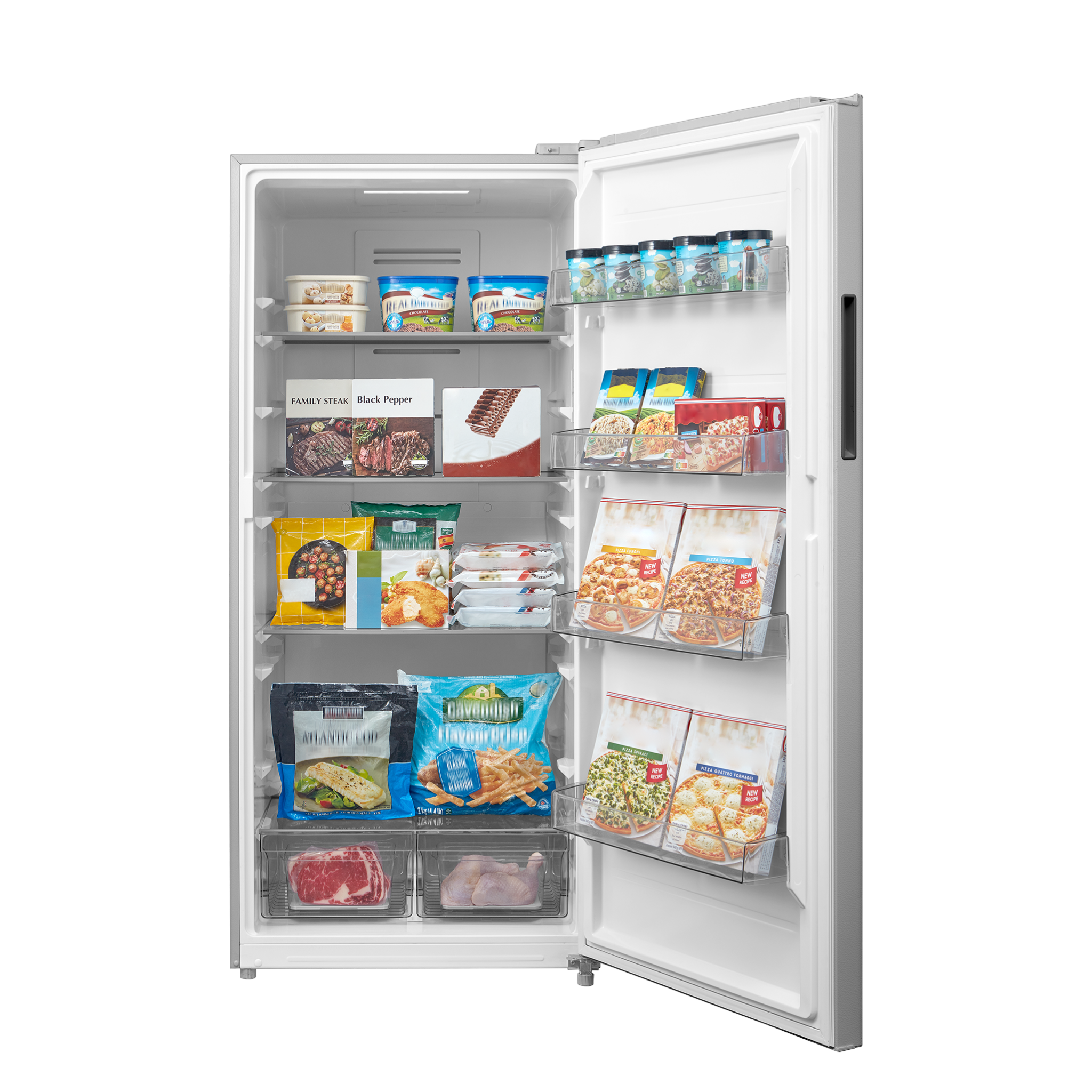 Midea - 20.5 cu. Ft Upright Freezer in Stainless - MRU21B6ASL