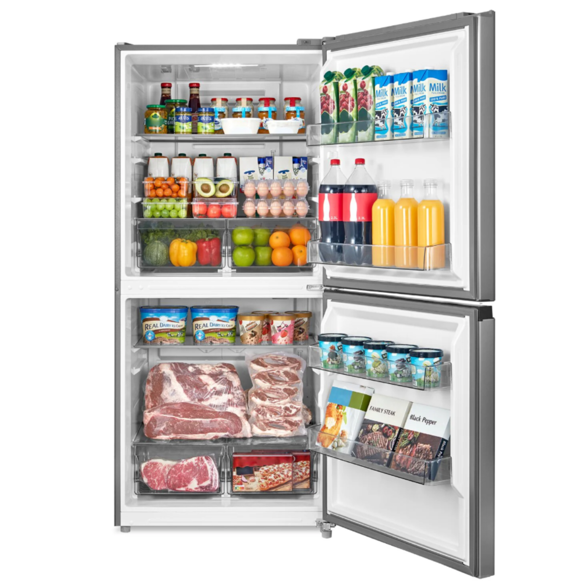 Midea - 29.72 Inch 20 cu. ft 3-in-1 Convertible Refrigerator Freezer in Stainless - MRU21C7BST