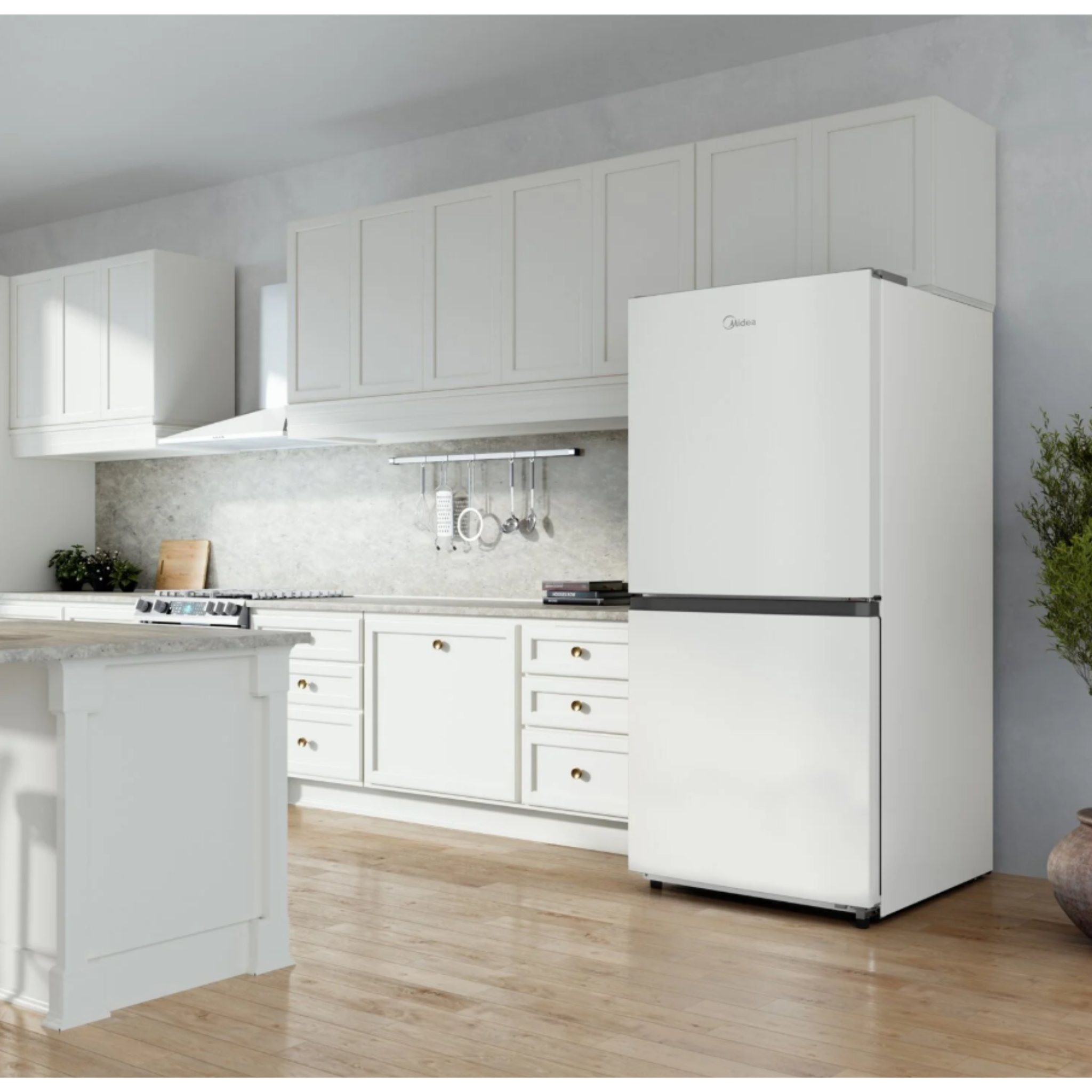 Midea - 29.72 Inch 20 cu. ft 3-in-1 Convertible Refrigerator Freezer in White - MRU21C7BWW