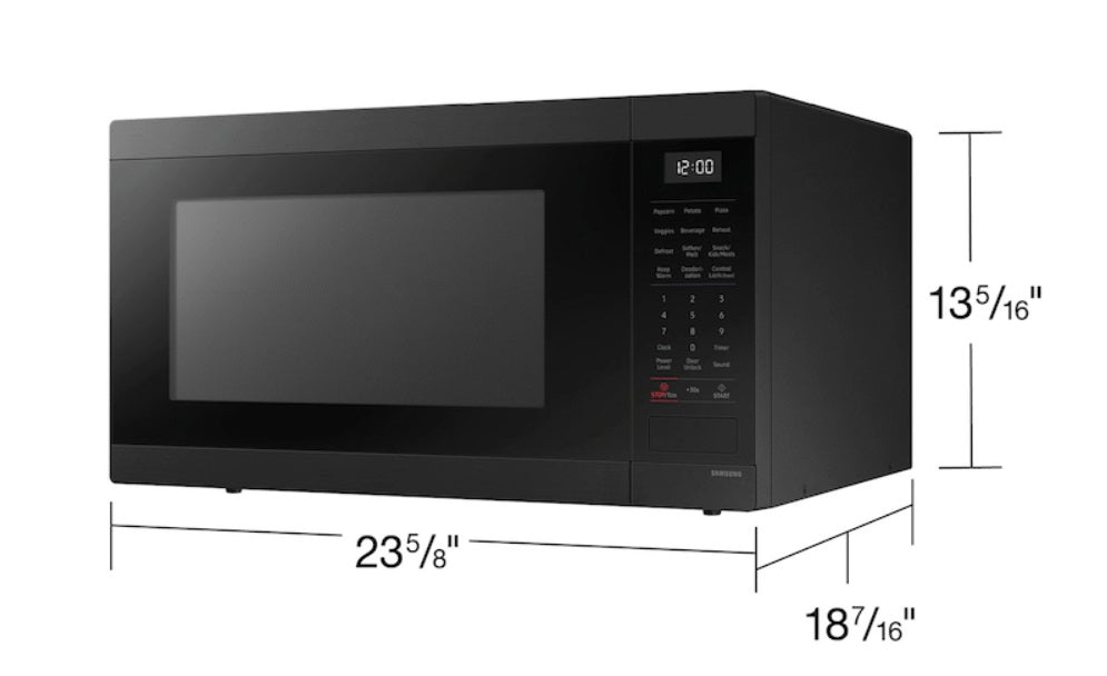 Samsung - 1.9 cu. Ft Counter top Microwave in Matte Black - MS19DG8500MTAC