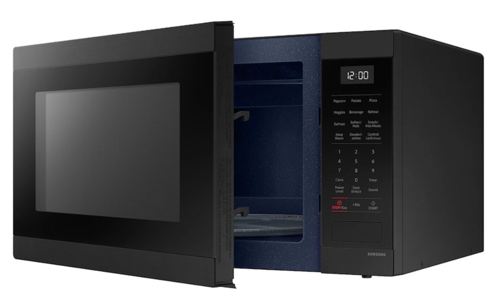 Samsung - 1.9 cu. Ft Counter top Microwave in Matte Black - MS19DG8500MTAC