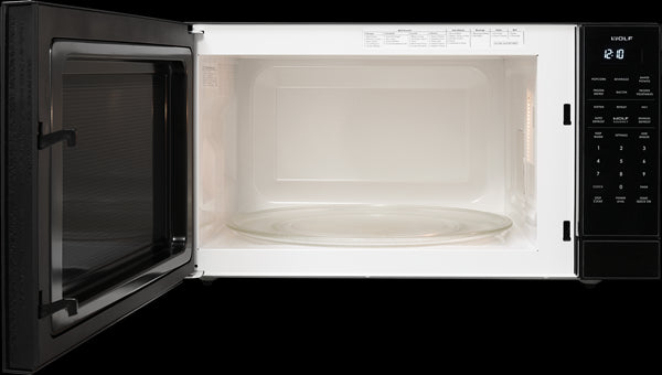Wolf - 2 cu. Ft Countertop Microwave in Black - MS24