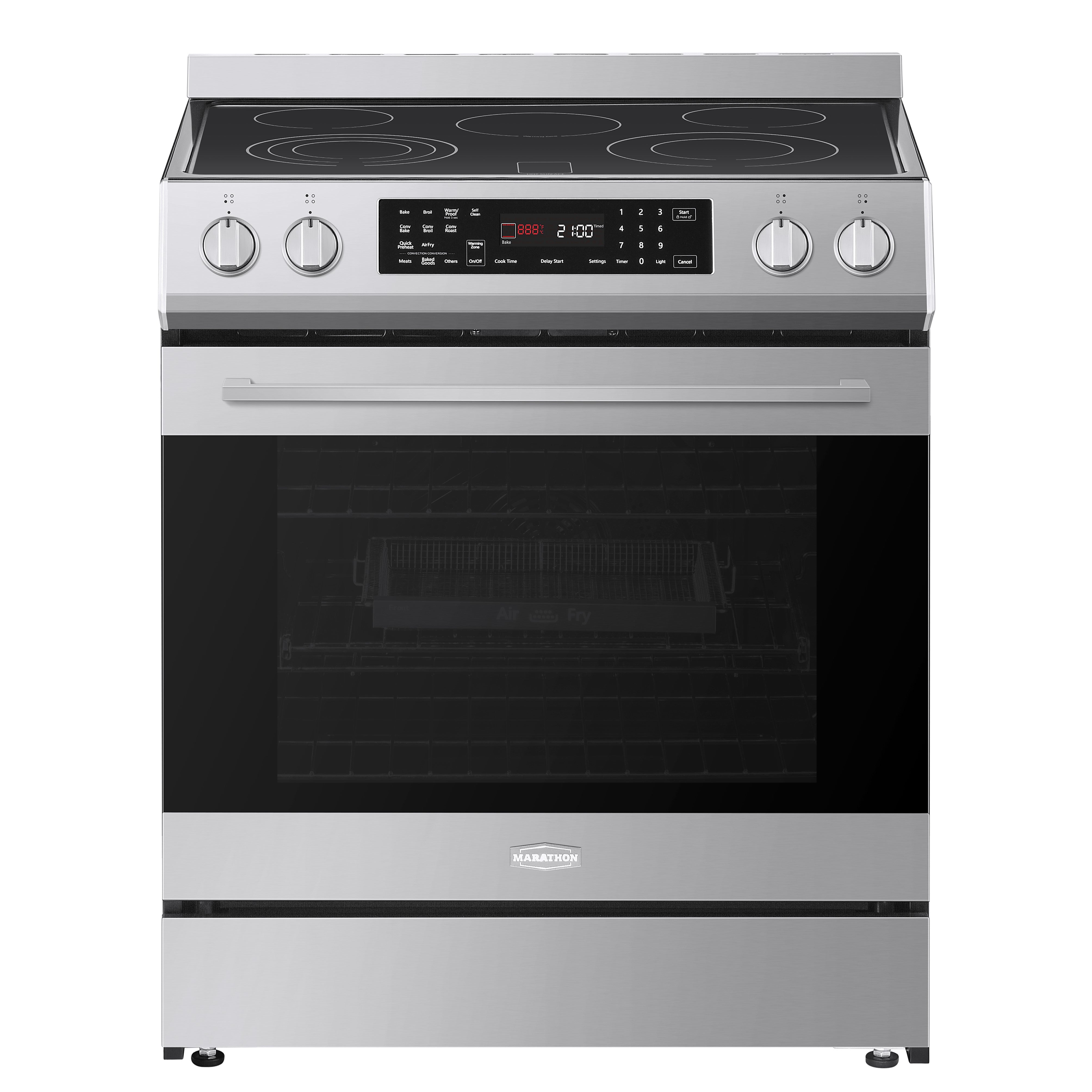 Marathon - 29.92 Inch 5 cu. ft Smooth Top Electric Range in Stainless - MSCER3080SS