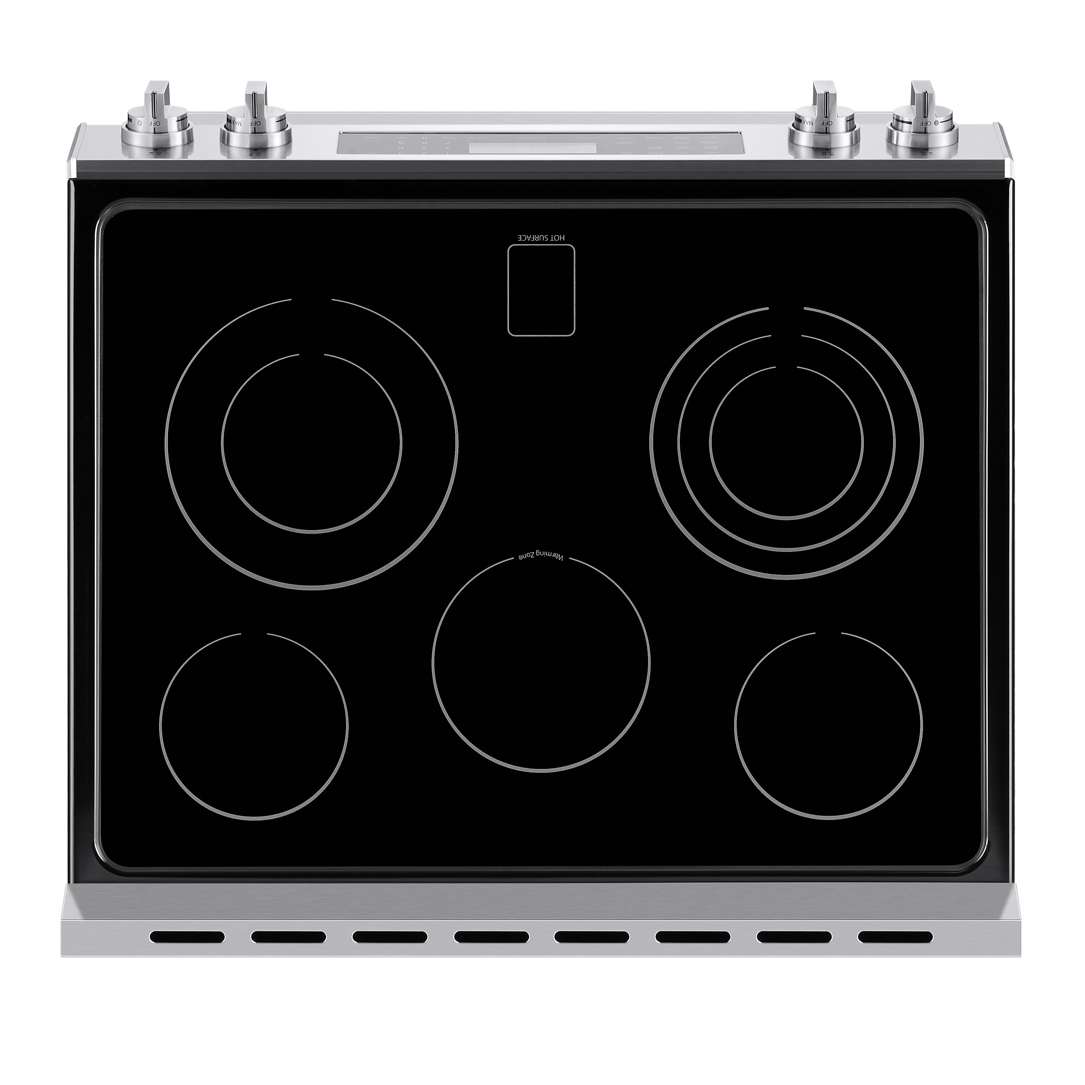 Marathon - 29.92 Inch 5 cu. ft Smooth Top Electric Range in Stainless - MSCER3080SS