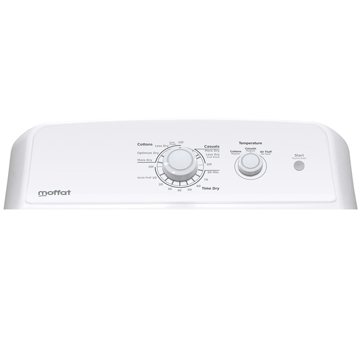 Moffat - 6.2 cu. ft Electric Dryer in White - MTX22EBMRWW