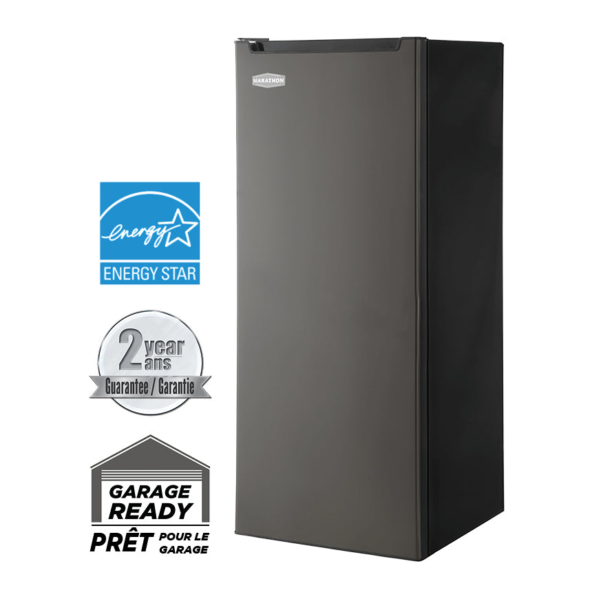 Marathon - 6.5 cu. Ft Upright Freezer in Black Stainless - MUF65BLS-2