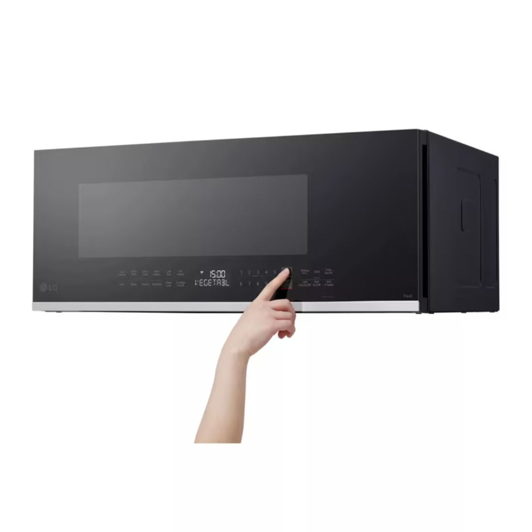 LG - 1.3 cu. Ft Over the range Microwave in Black - MVEF1337F