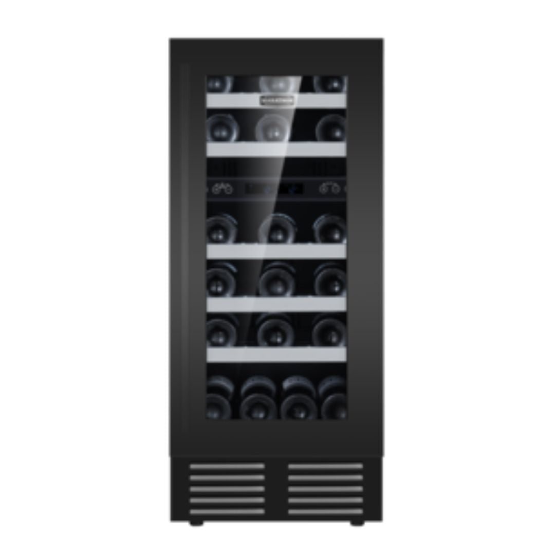 Marathon - 15 Inch Dual Zone Wine Cooler in Black Stainless - MWC28-DBLS-1