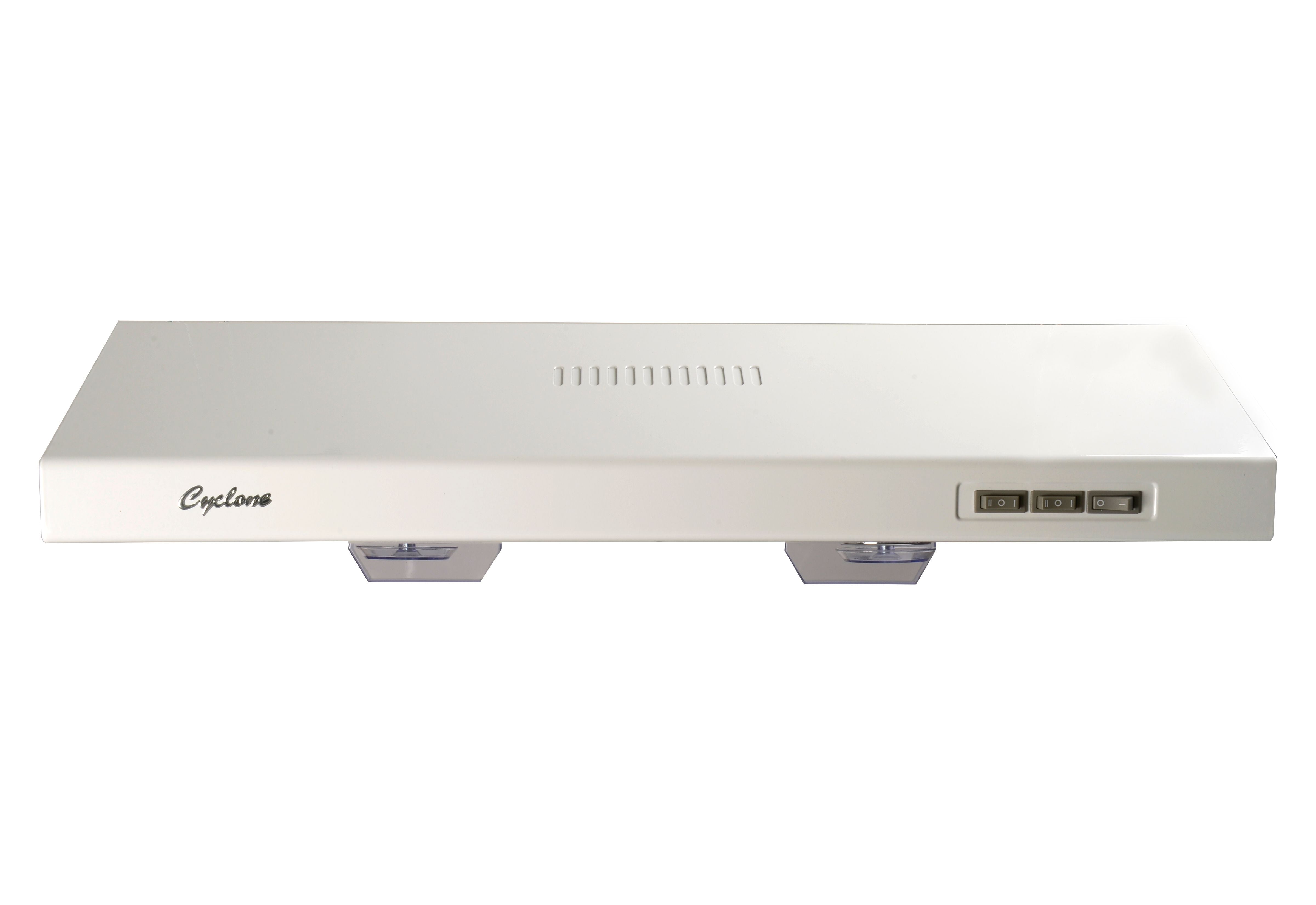 Cyclone - 29.75 Inch 680 CFM Under Cabinet Range Vent in White - NA940DW