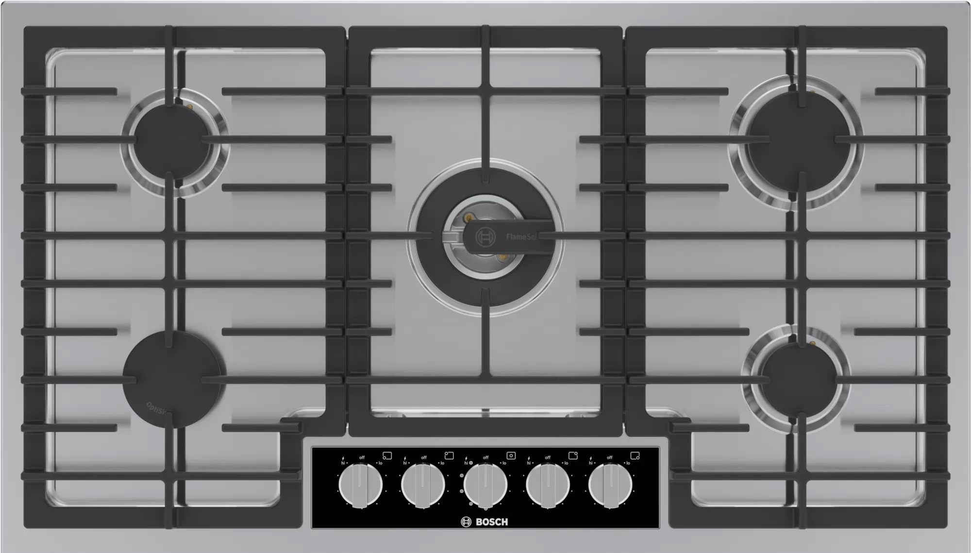 Bosch - 37 Inch Gas Cooktop in Stainless - NGMP659UC