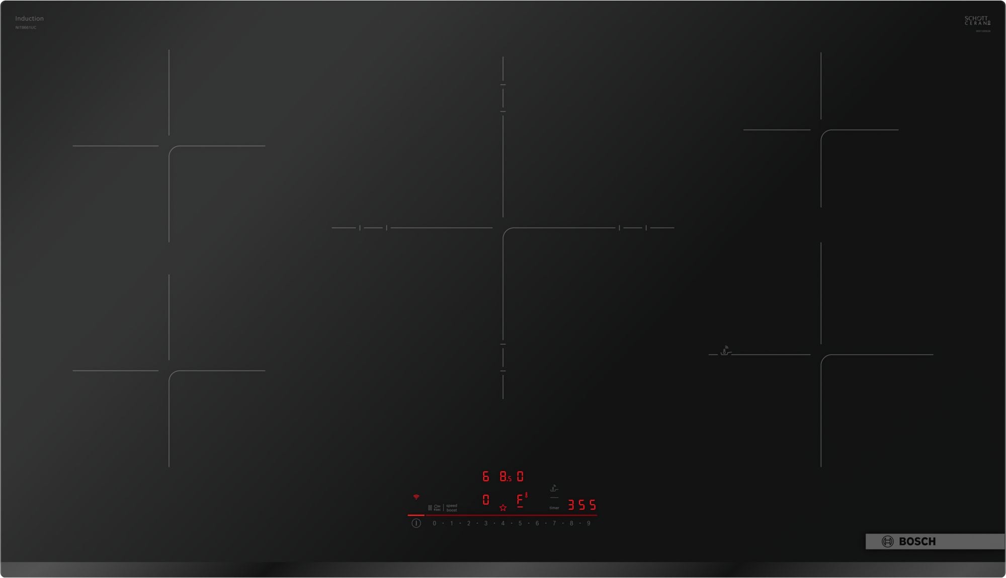 Bosch - 37 Inch Induction Cooktop in Black - NIT8661UC