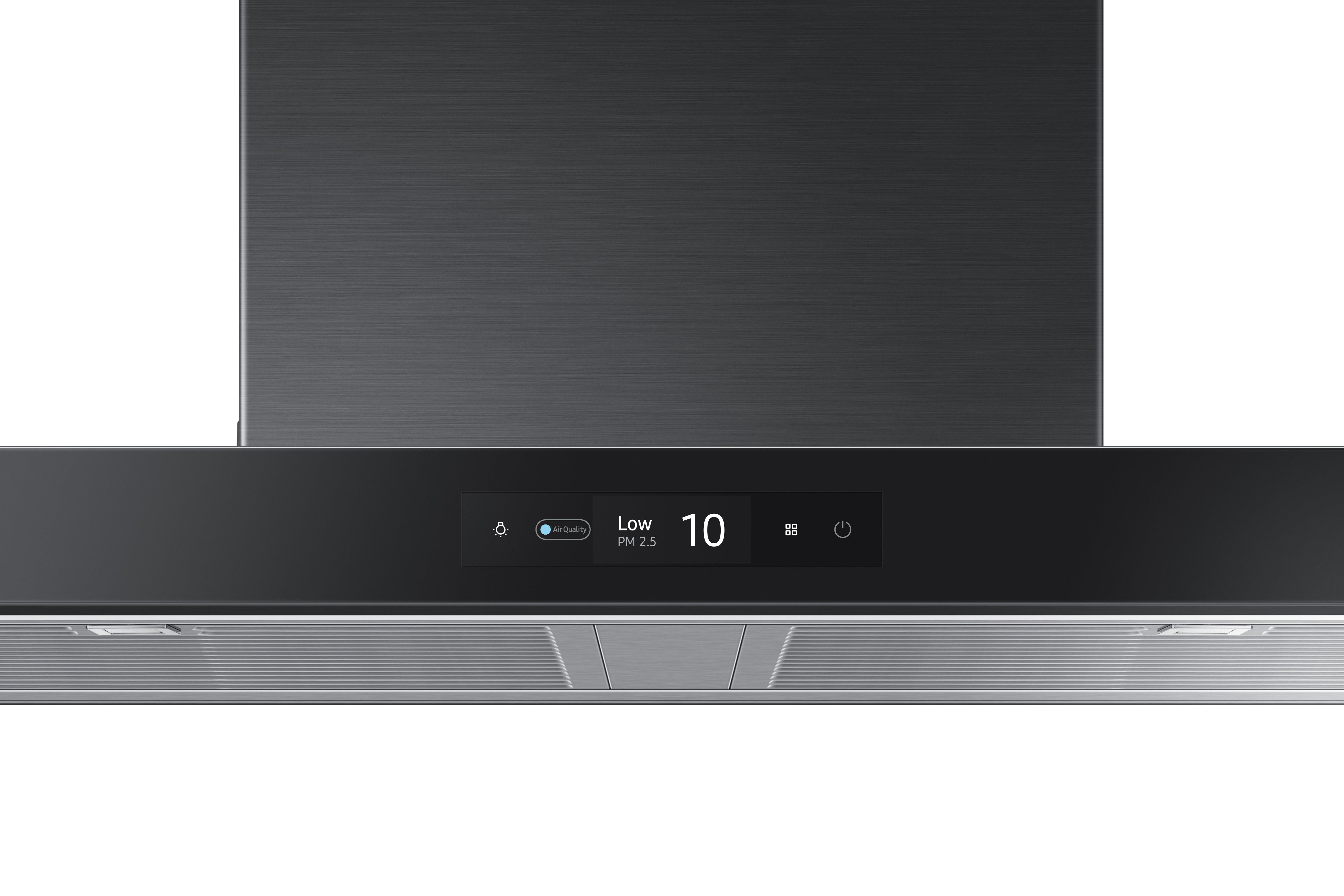 Samsung - 35.4 Inch 630 CFM Wall Mount and Chimney Range Vent in Black - NK36CB700W33AA