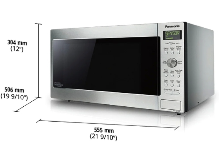 Panasonic - 1.6 cu. Ft Counter top Microwave in Stainless - NNSD765SC