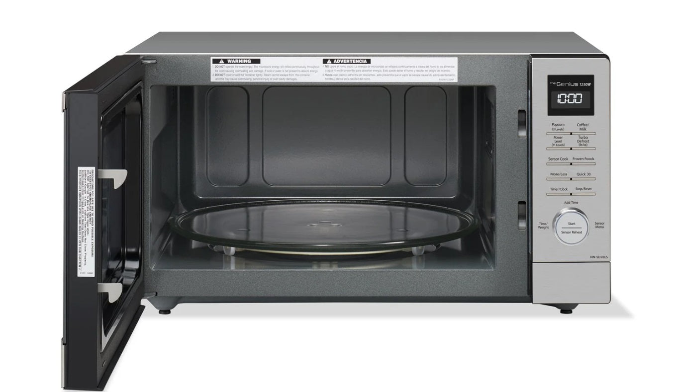 Panasonic - 1.6 cu. Ft Counter top Microwave in Stainless - NNSD78LSC