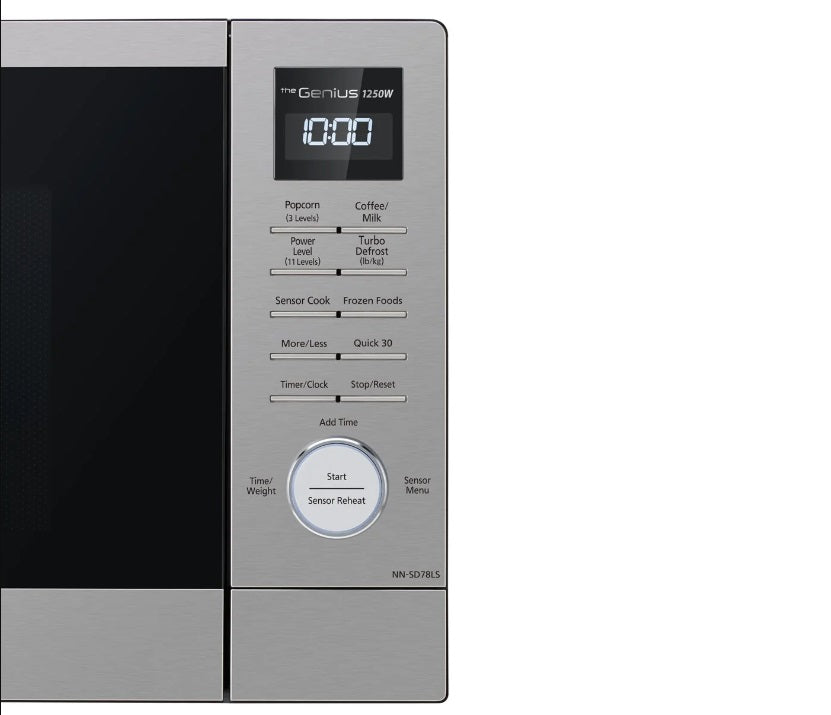 Panasonic - 1.6 cu. Ft Counter top Microwave in Stainless - NNSD78LSC