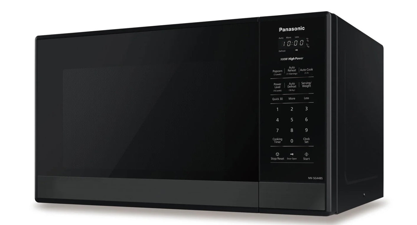 Panasonic - 0.9 cu. Ft Counter top Microwave in Black - NNSG448SC